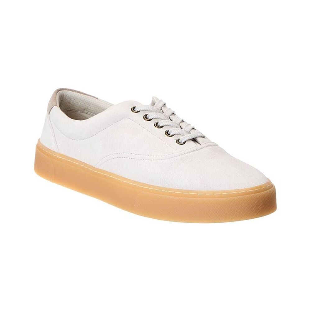 Brunello Cucinelli Suede Sneaker, White